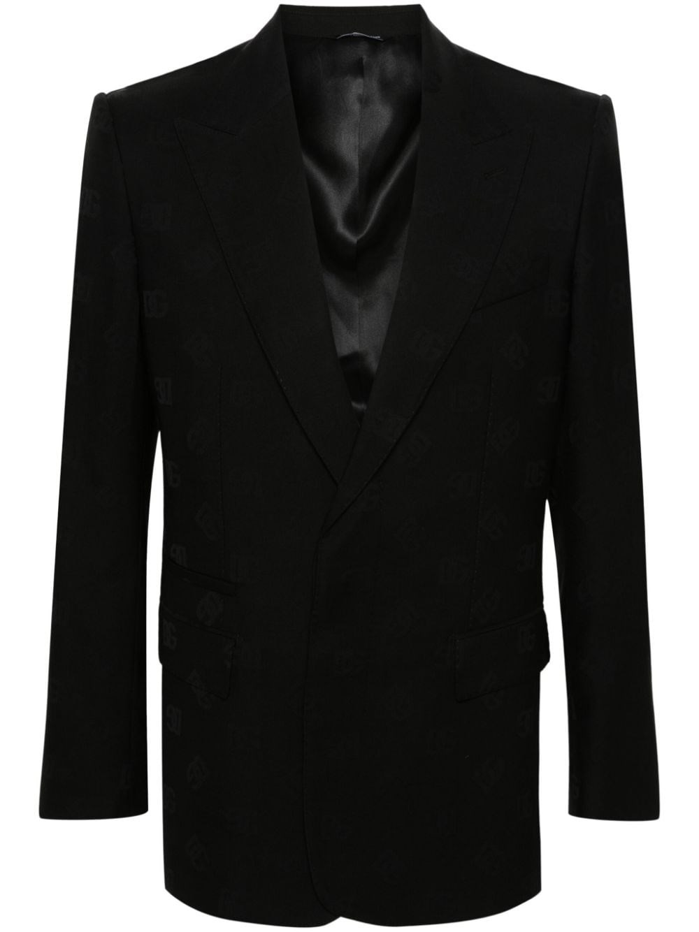 Shop Dolce & Gabbana 'monogram' Jacket In Black  