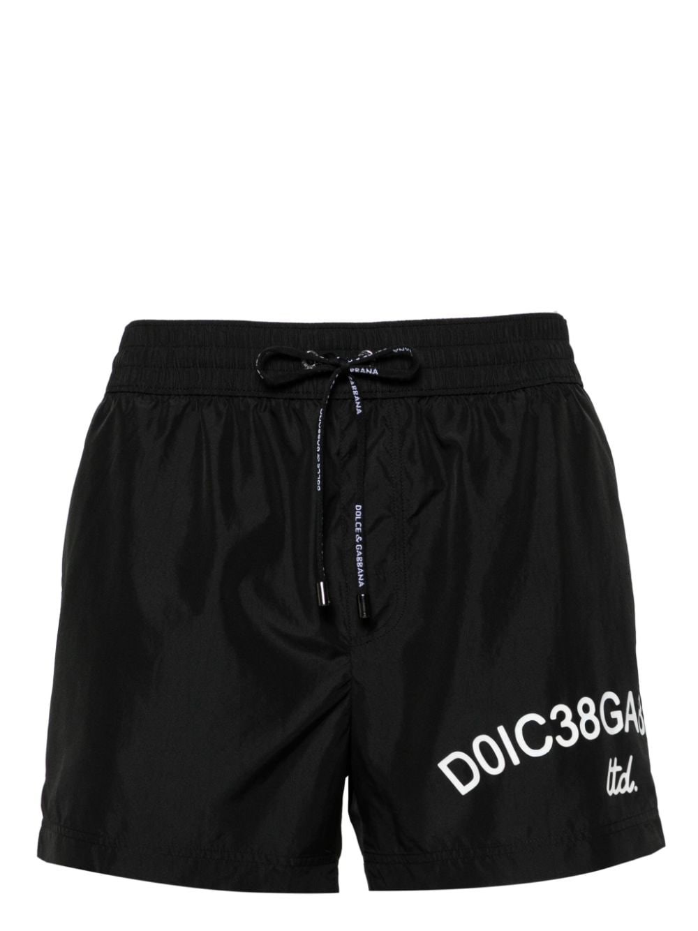 Shop Dolce & Gabbana Beach Shorts In Black  