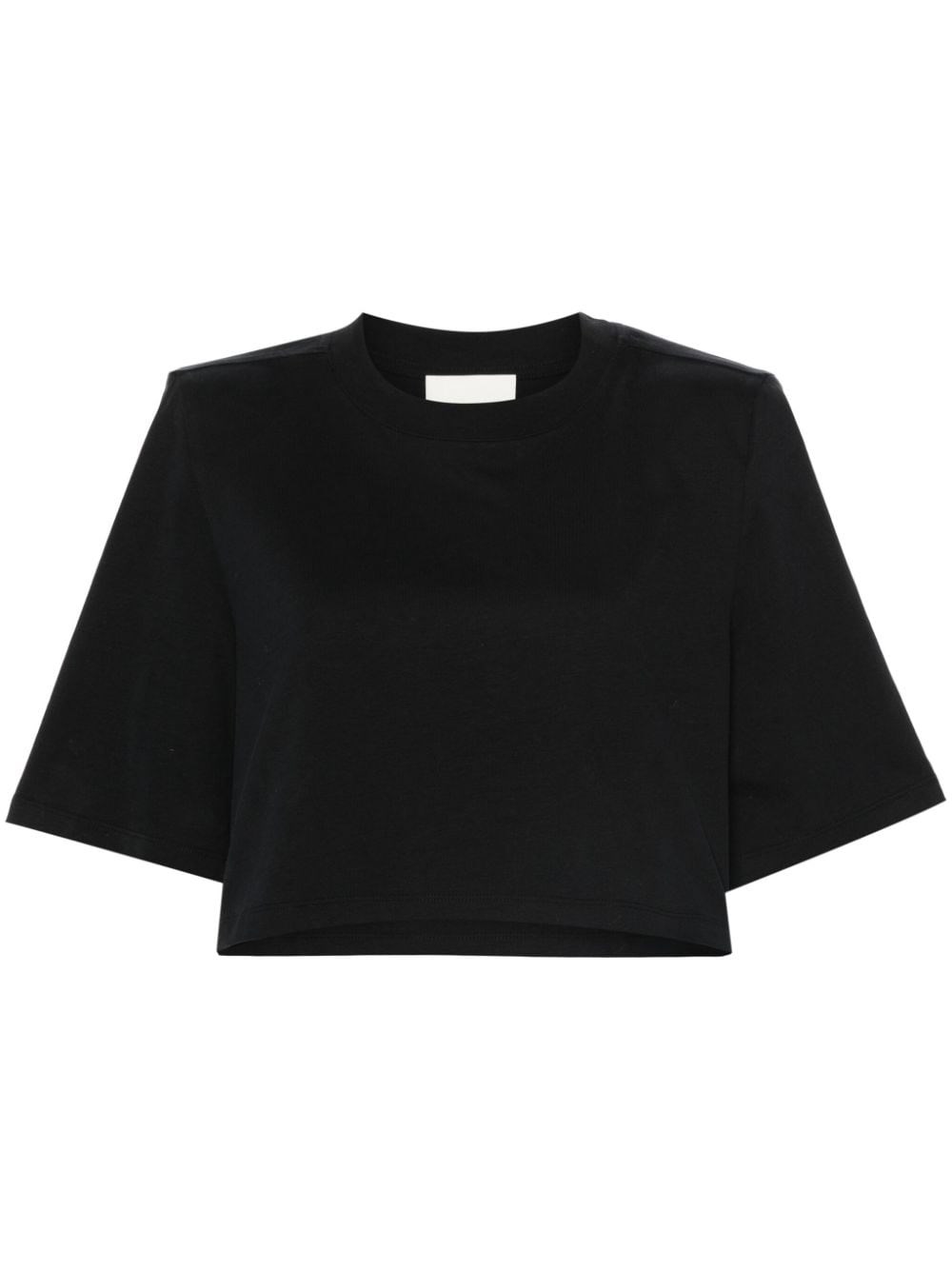 Shop Isabel Marant Cotton Jersey Cropped T-shirt In Black  