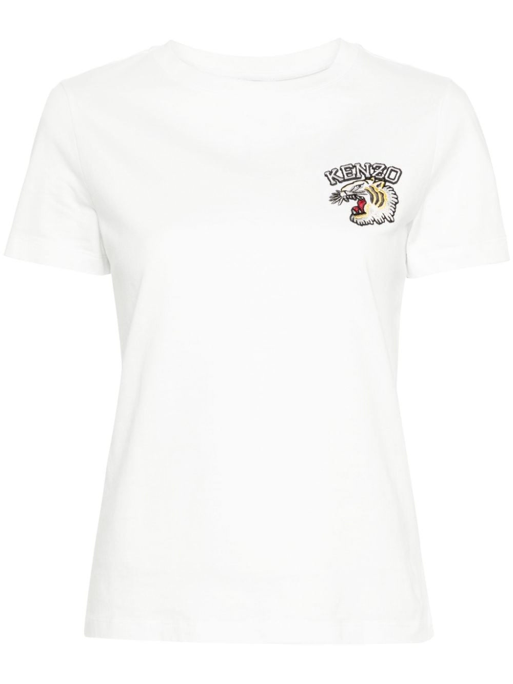 Shop Kenzo T-shirt Tiger Varsity In White
