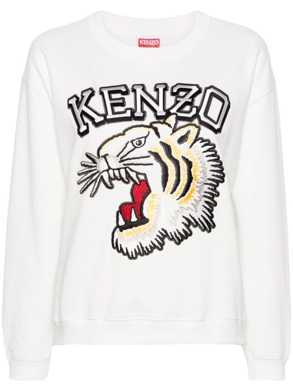 Shop Kenzo Tiger Varsity Sweatshirt In ホワイト