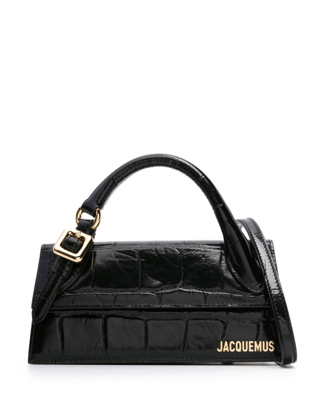 Shop Jacquemus Bag "le Chiquito Long Boucle" In Black  