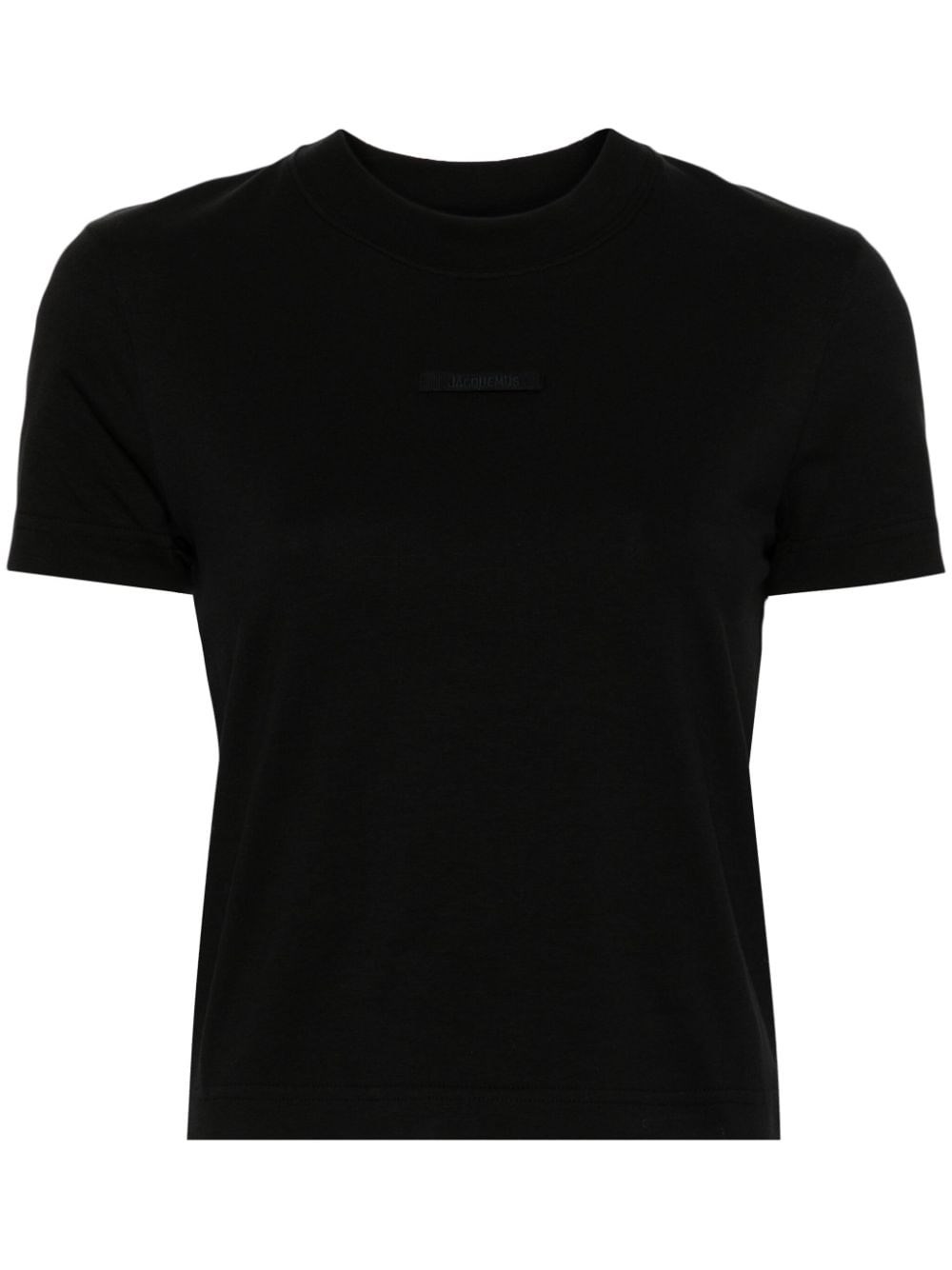 Shop Jacquemus Stretch Cotton Jersey T-shirt In Black  