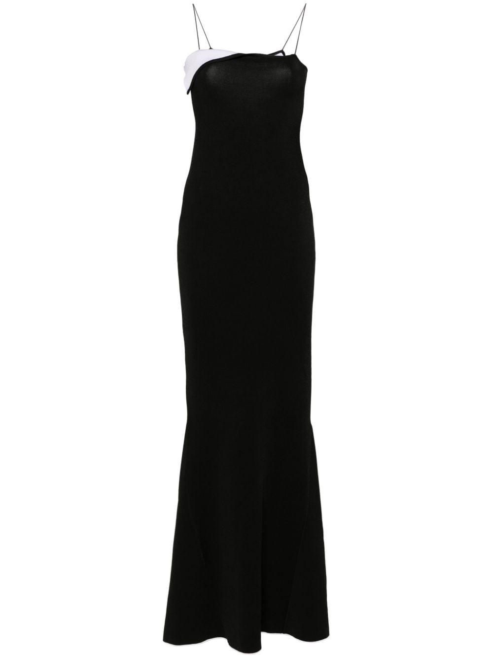 Jacquemus Two-tone Dress In Black  