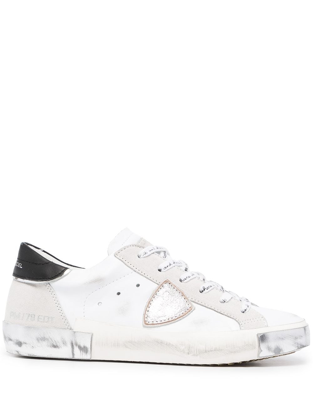 Philippe Model Prsx Sneakers In Leather And Suede In White