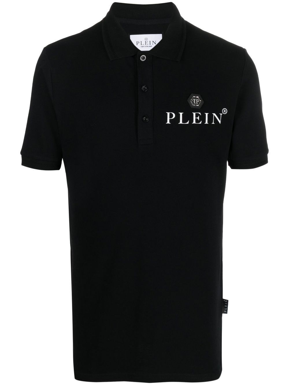 Shop Philipp Plein Polo Shirt With Logo In Black  