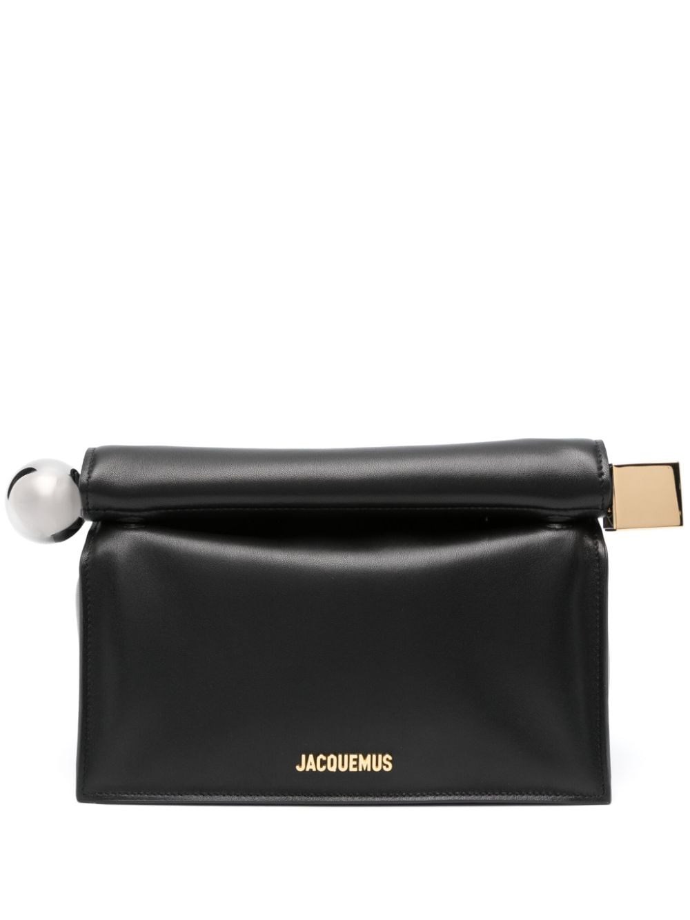 Jacquemus Mini "rond Carre" Clutch Bag In Black  
