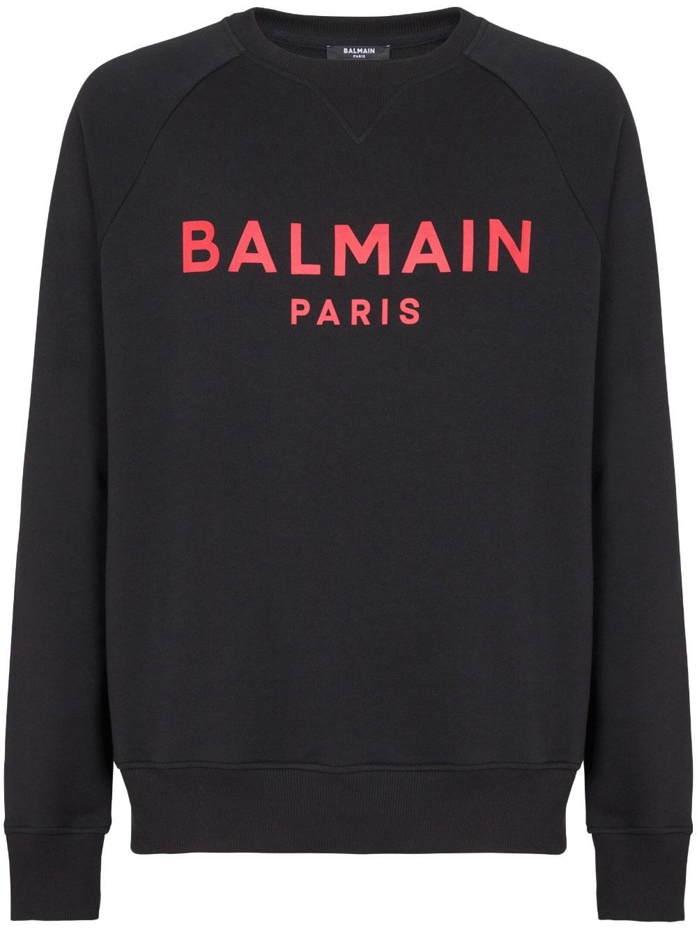 Shop Balmain Logo Sweatshirt In Black  