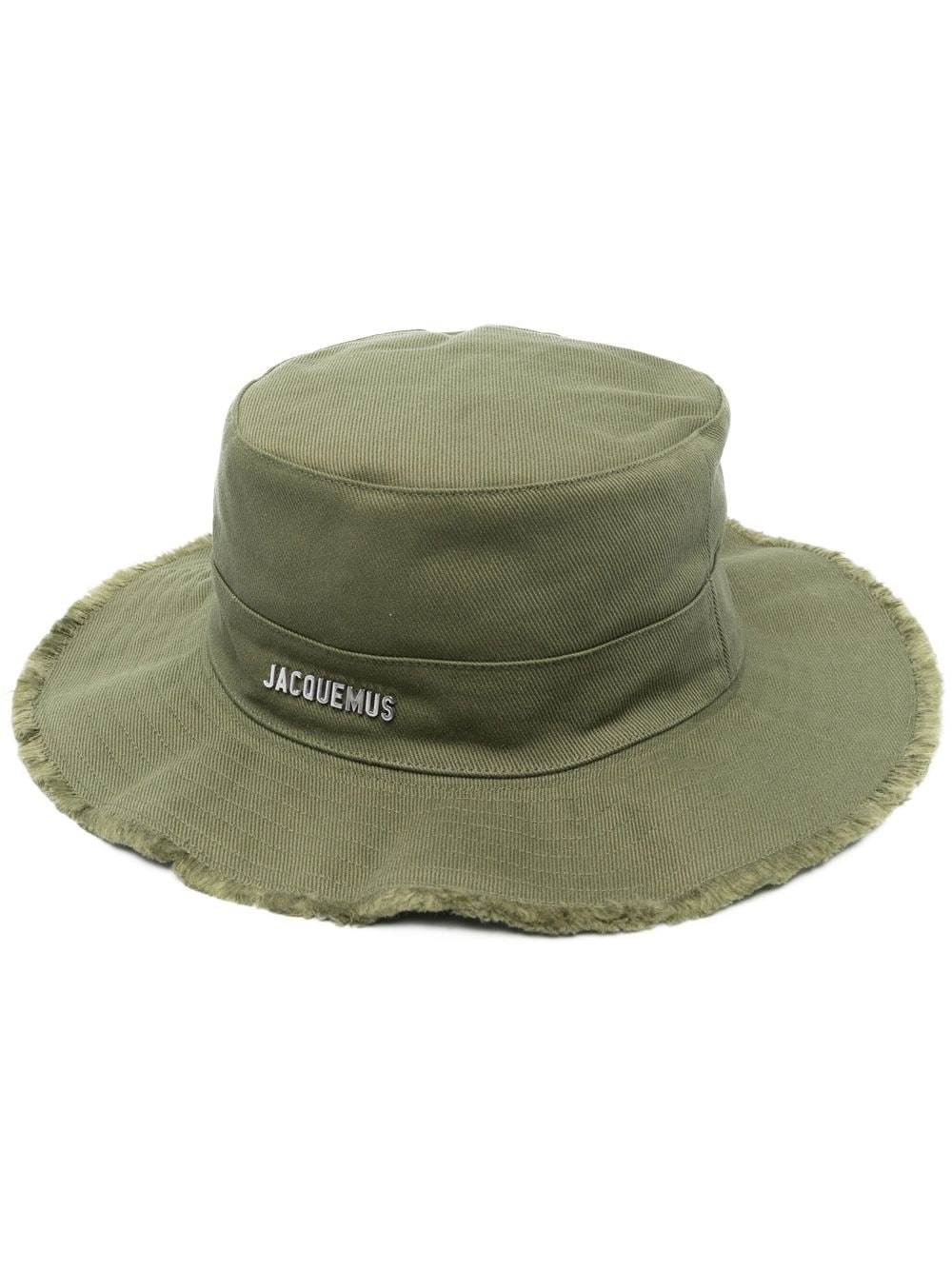 Shop Jacquemus Hat With Logo In Green