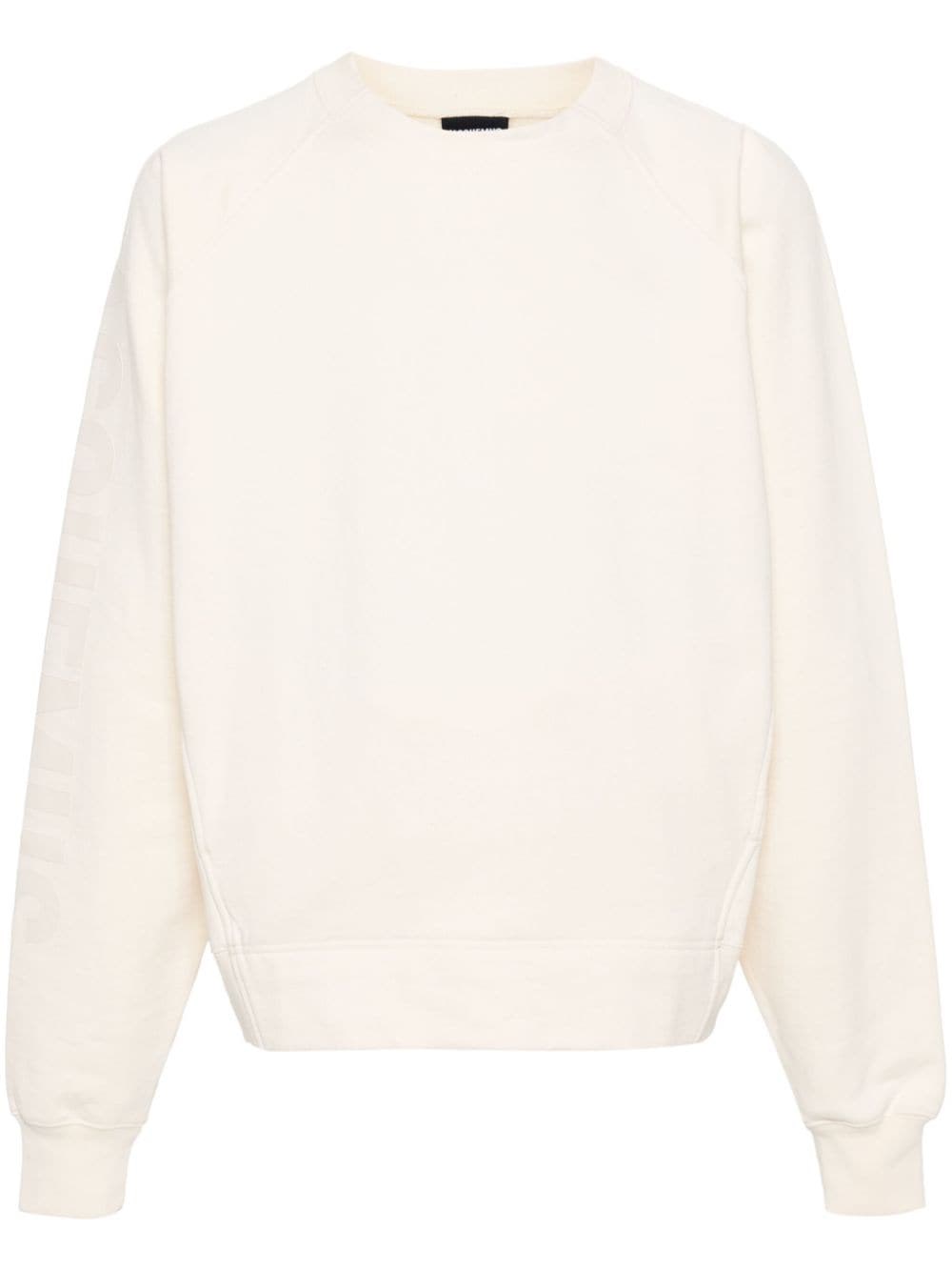 Shop Jacquemus 'le Sweatshirt Typo' Sweatshirt In Neutrals