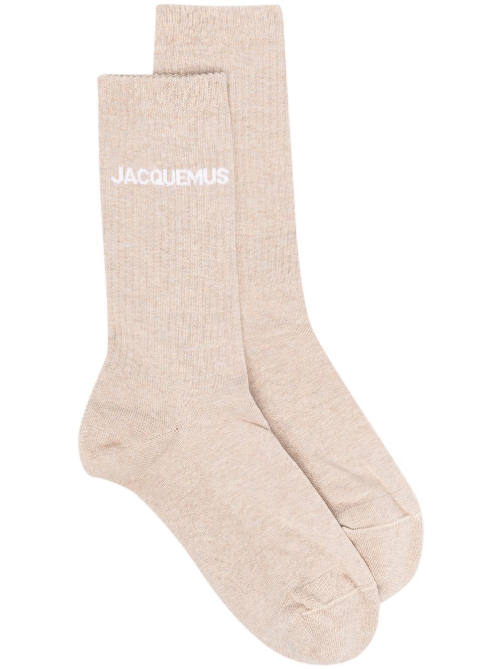 Jacquemus Logo Socks In Neutral