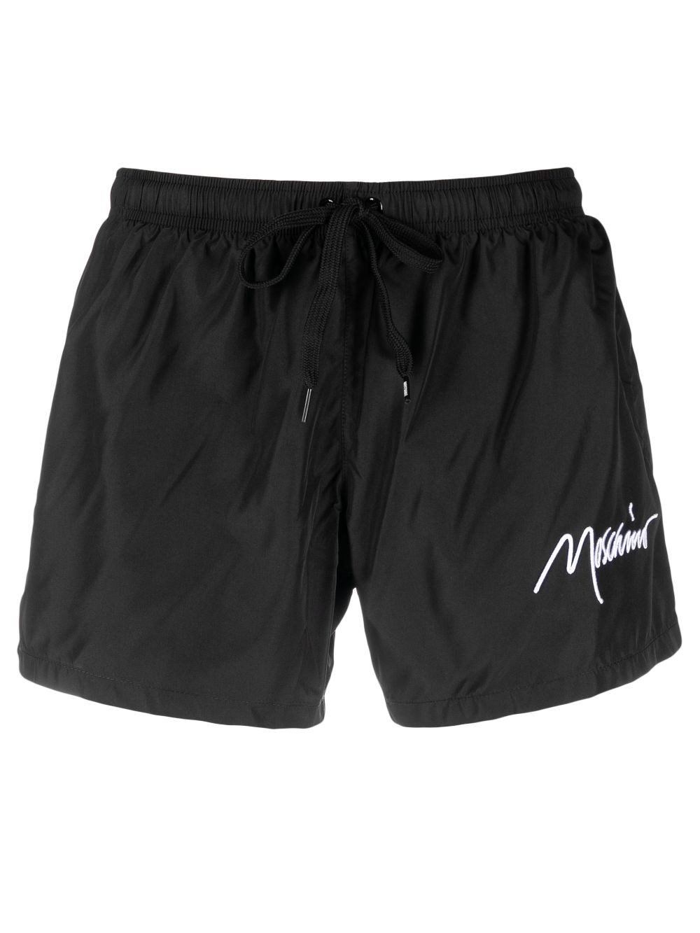 Moschino Beach Shorts With Print In ブラック