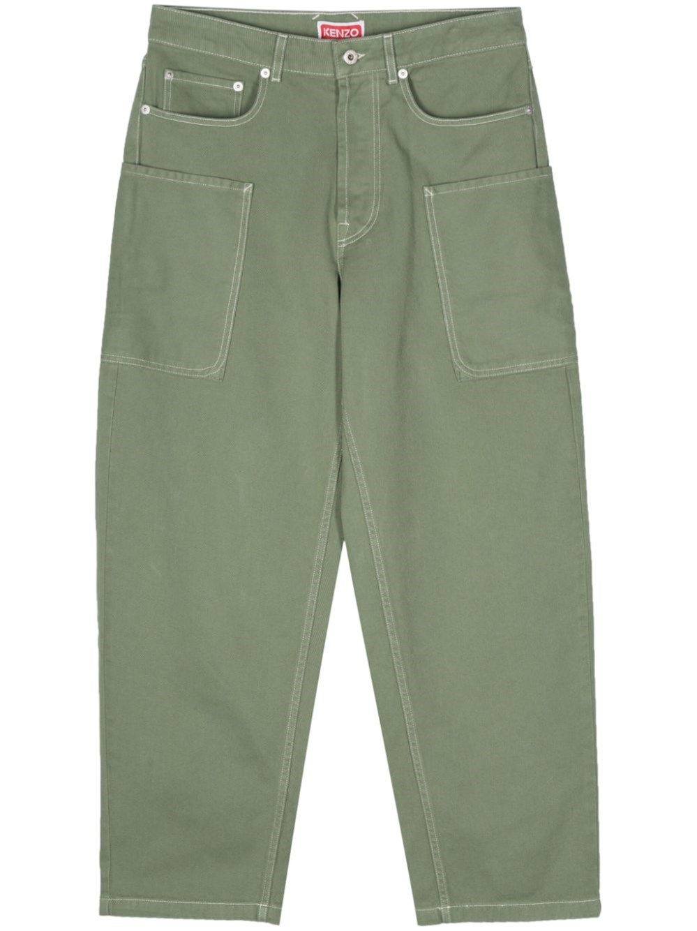 Kenzo Jeans Cargo In Green