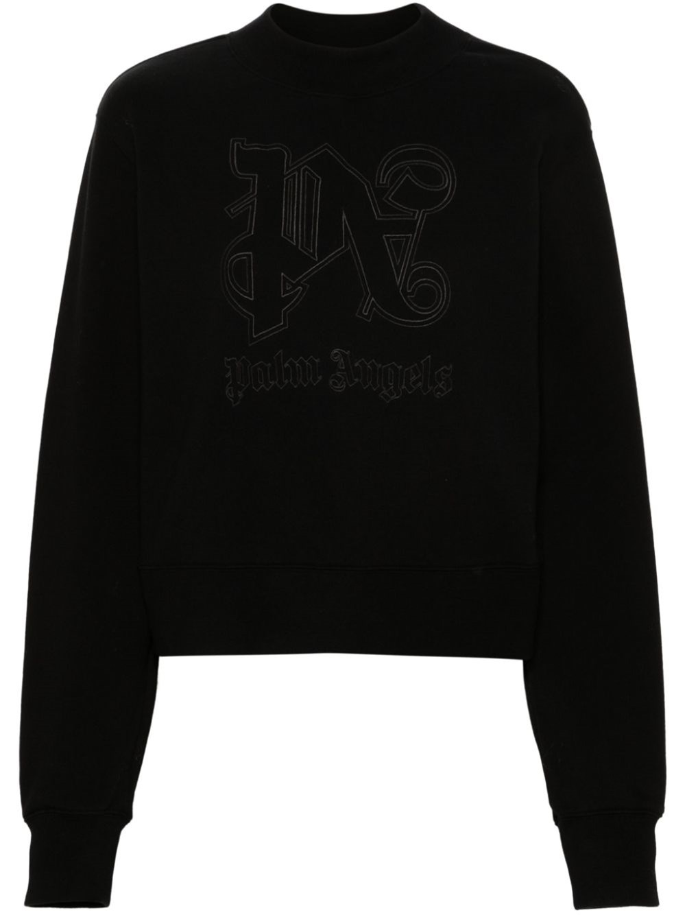 Shop Palm Angels Monogram Sweatshirt In Black  