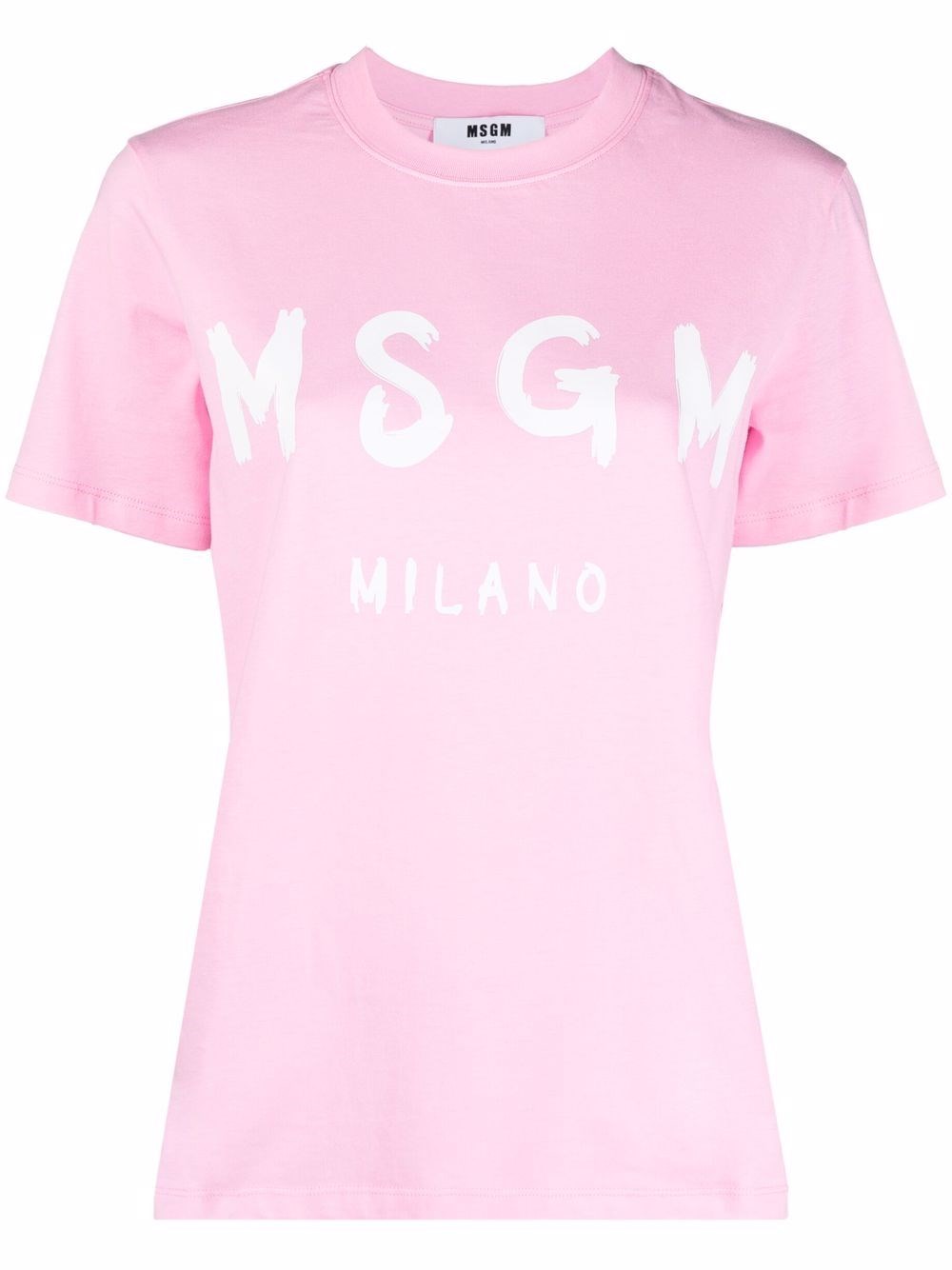 Shop Msgm Cotton Jersey T-shirt In Pink