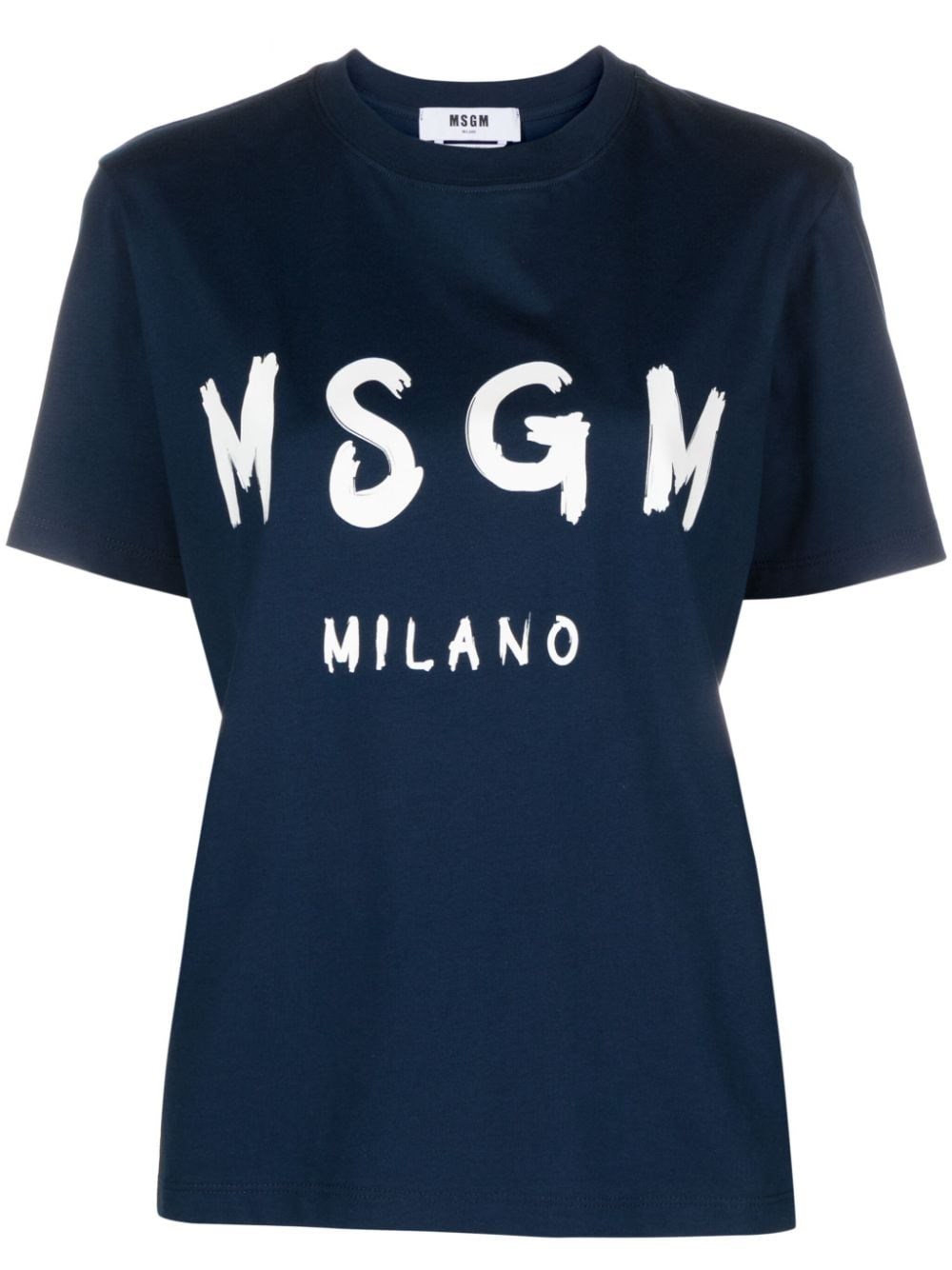 Shop Msgm T-shirt Con Logo In Blue