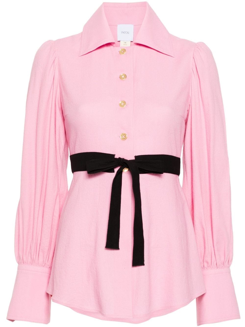 Shop Patou Shirt With Belt In ピンク