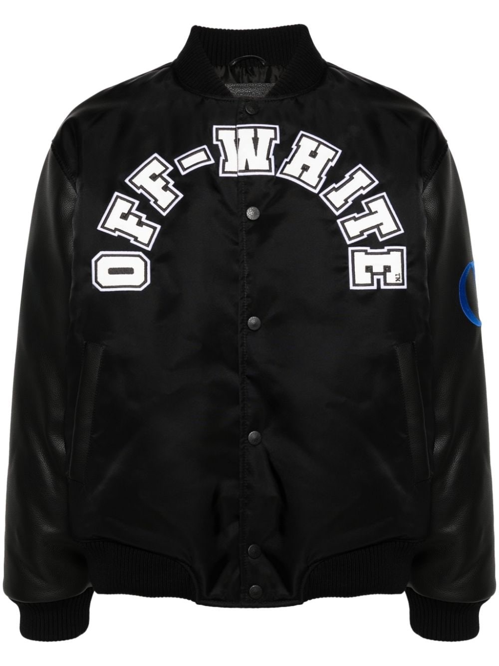 Shop Off-white 'varsity Baseball' Bomber Jacket In Black  