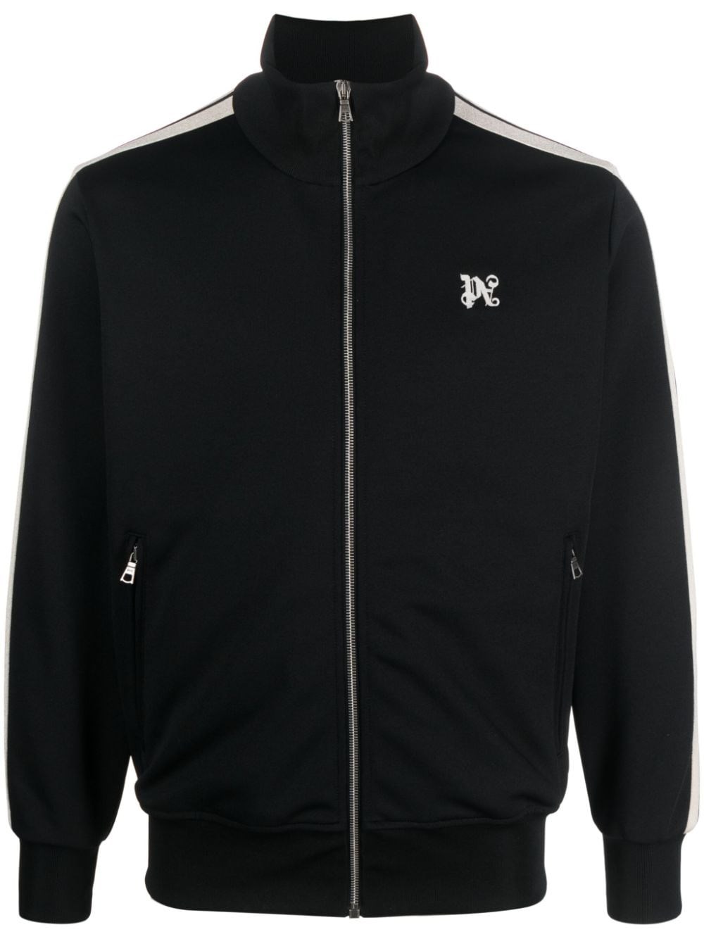 Shop Palm Angels 'monogram' Print Sweatshirt In ブラック