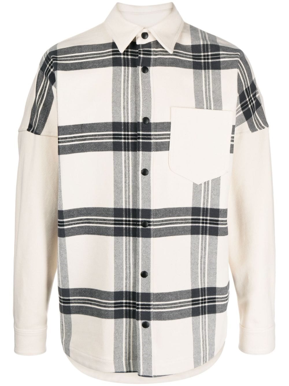 Shop Palm Angels Checked Jacket In White