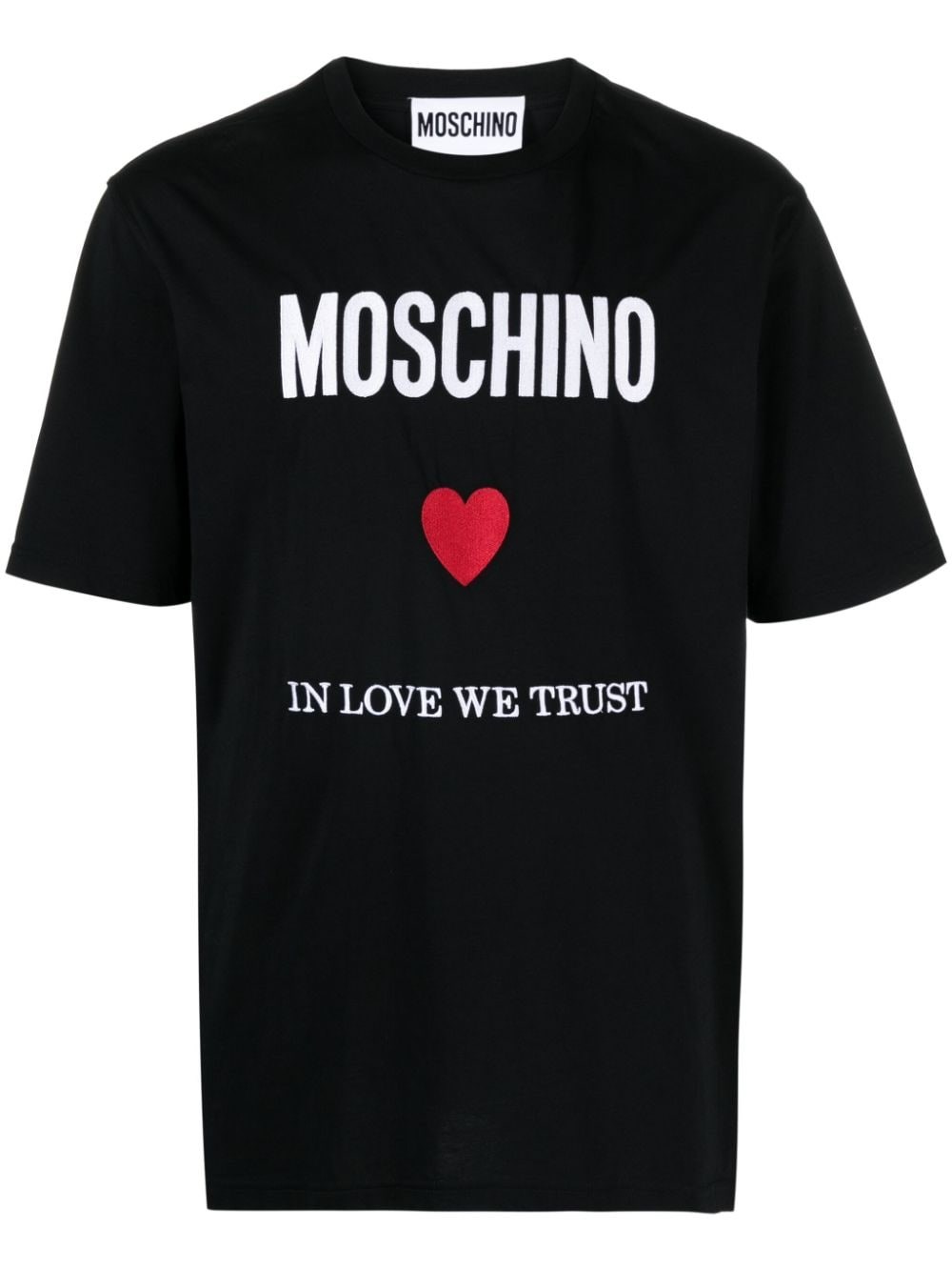 Shop Moschino Printed T-shirt In Black  