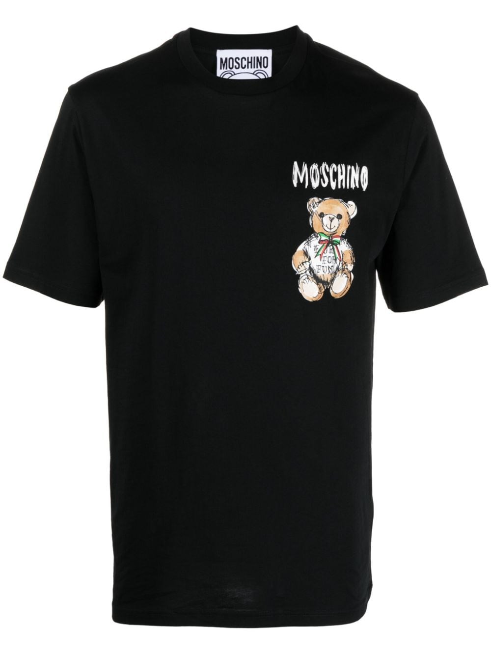 Shop Moschino 'teddy' T-shirt In White