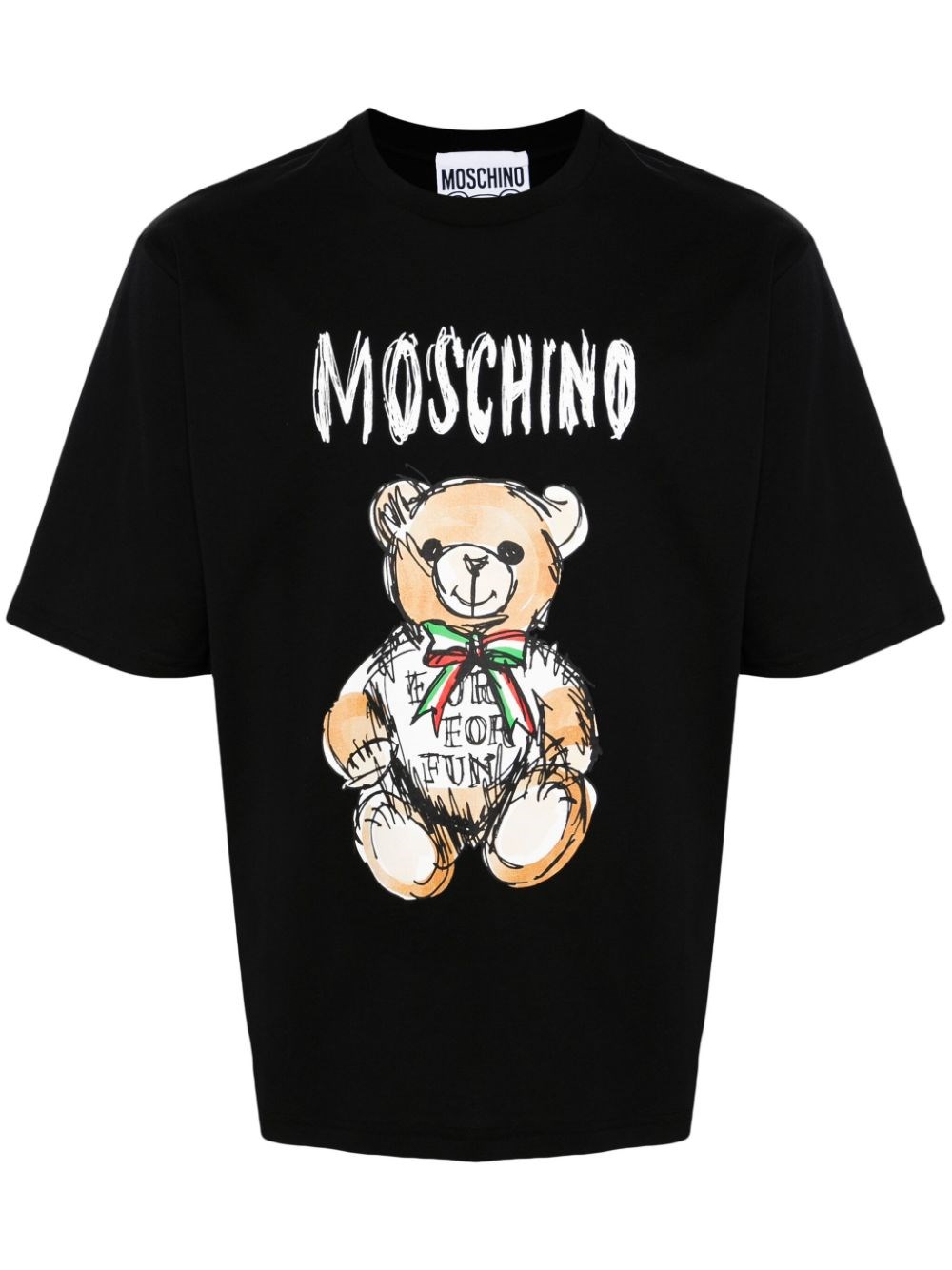 Shop Moschino 'teddy' T-shirt In Black  