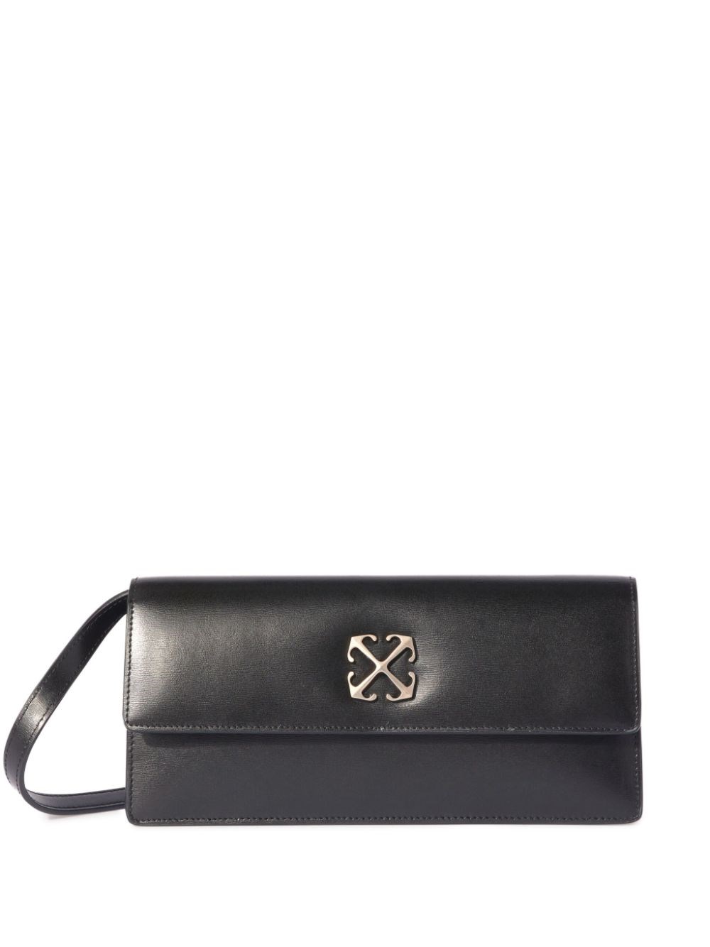 Shop Off-white Jitney 1.0 Leather Bag In Black  