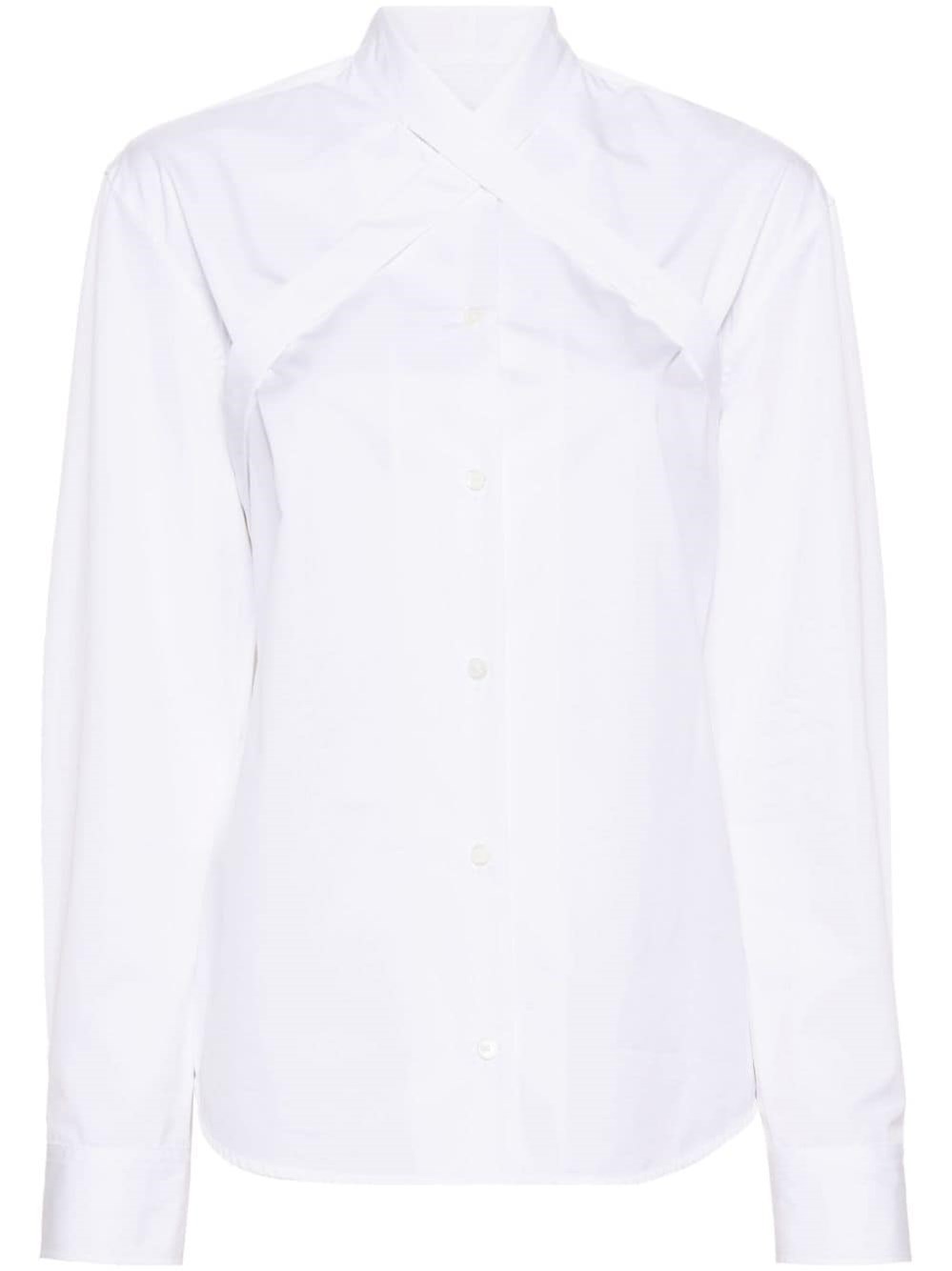 Shop Off-white Harness Collar Shirt In White