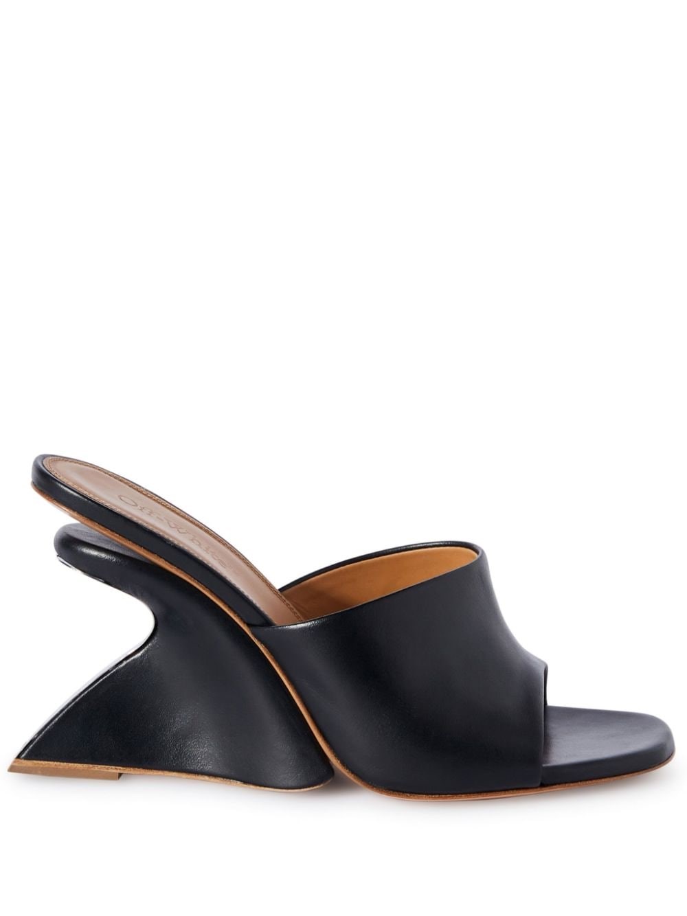 Shop Off-white Black Leather Mules In Black  