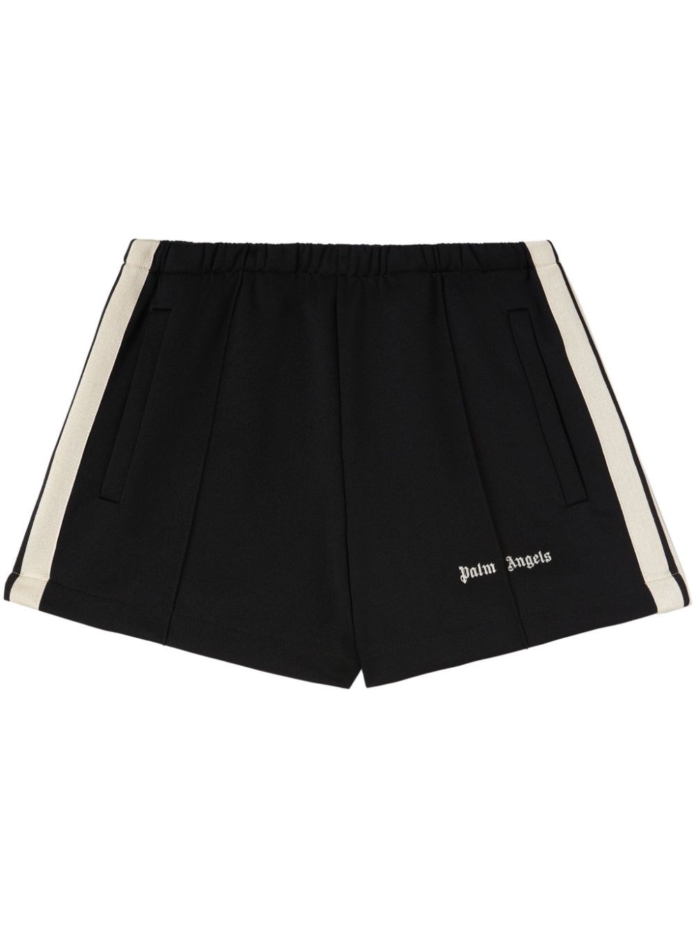 Shop Palm Angels Sporty Shorts With Logo In Black  