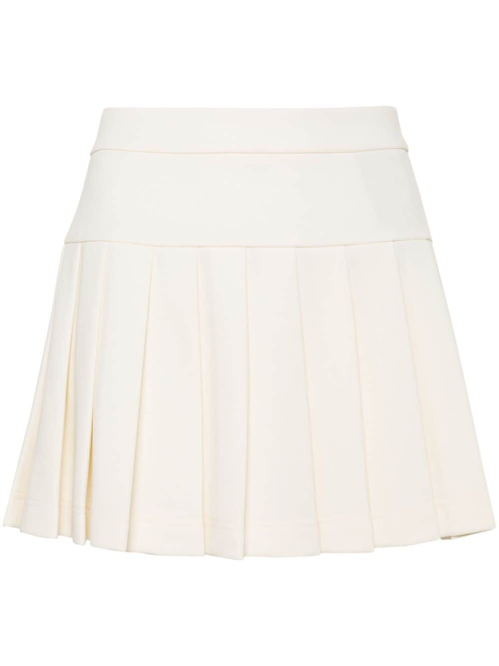 Shop Palm Angels Pleated Skirt In White