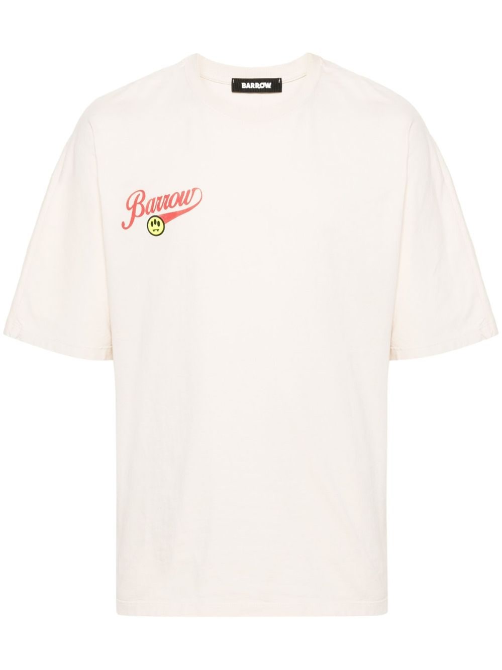 Shop Barrow Cotton Jersey T-shirt In Neutrals