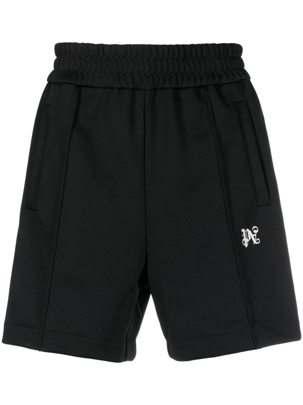 Shop Palm Angels Logo Shorts In Black  