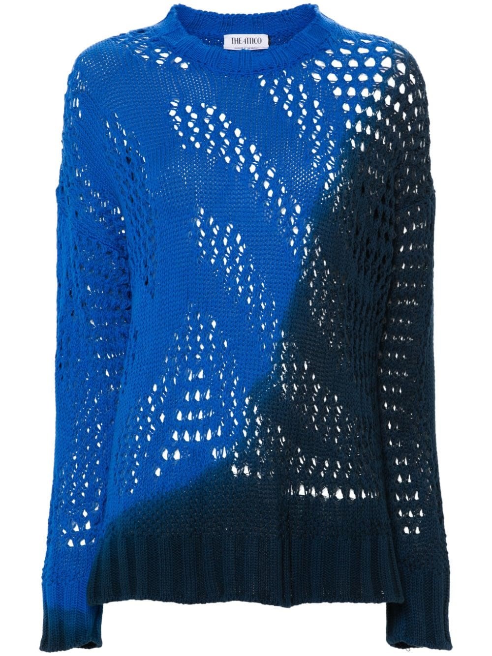 Shop Attico Perforated Sweater In Multi
