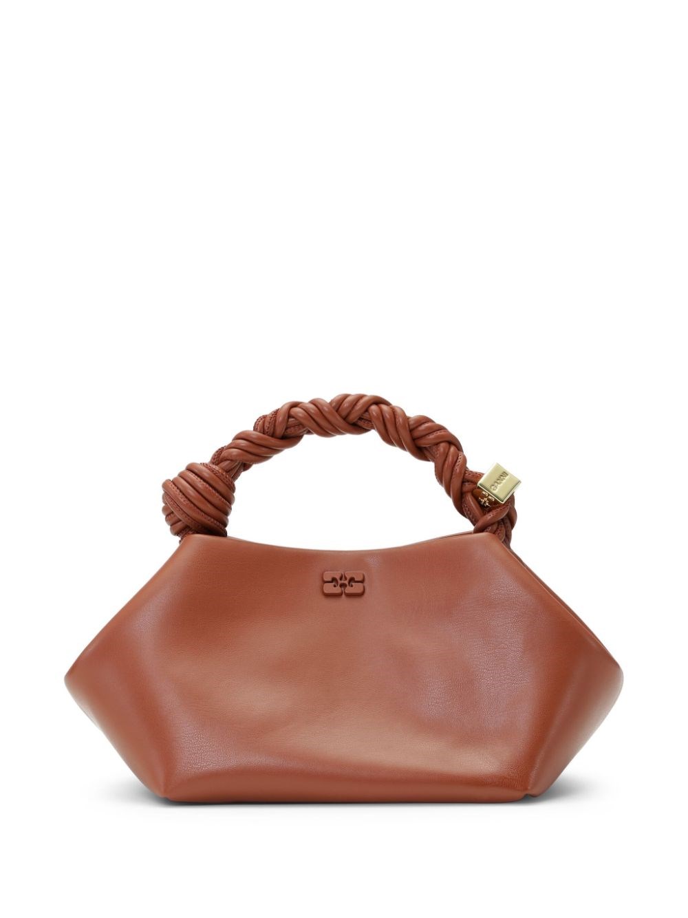 Shop Ganni 'bou' Small Bag In Brown