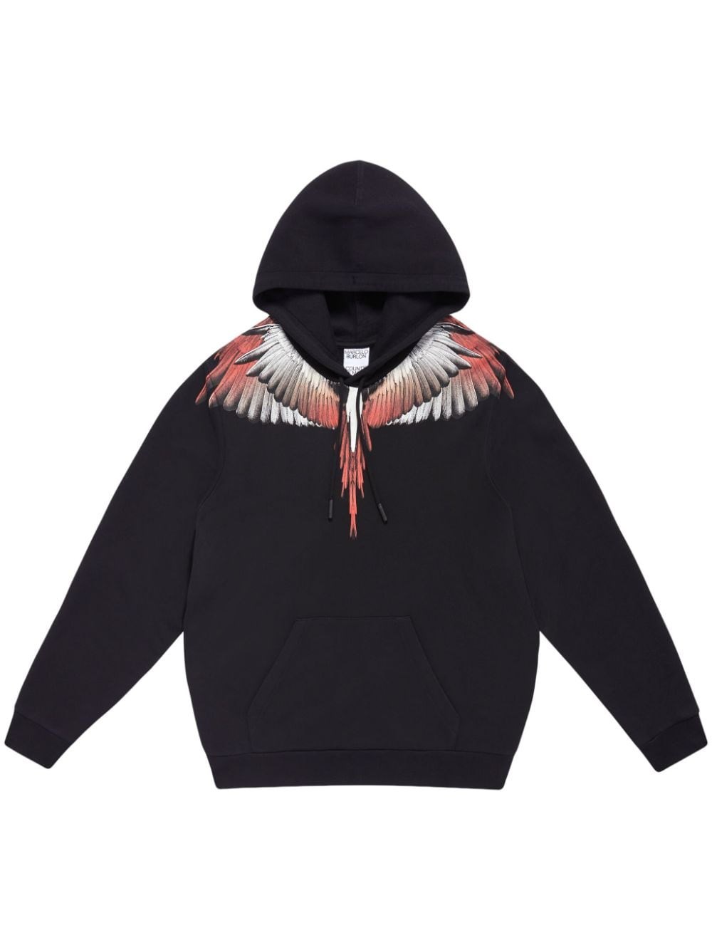 Shop Marcelo Burlon County Of Milan Printed Hoodie In Black  