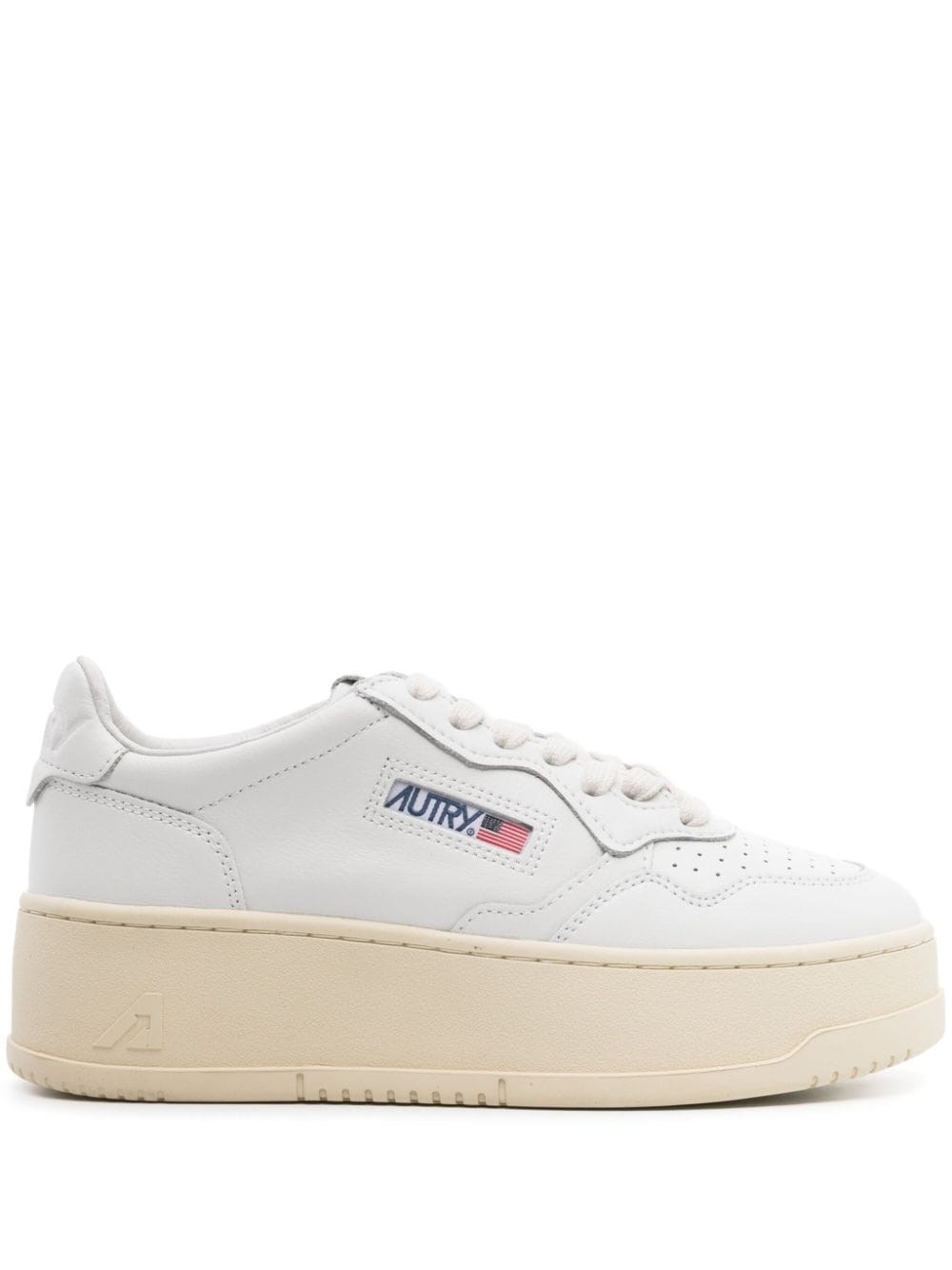 Shop Autry Sneakers Medalist Platform In White