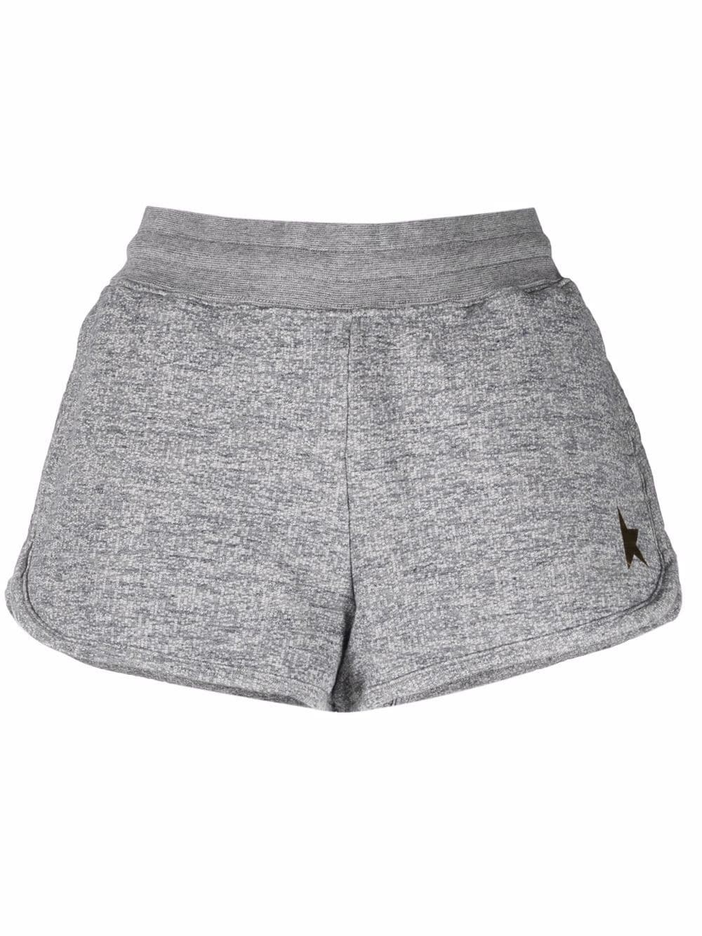 Shop Golden Goose Stretch Cotton Shorts In グレー