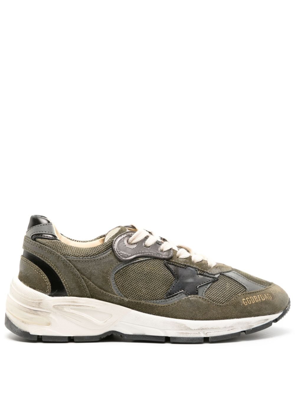 Golden Goose Dad-star Distressed-finish Sneakers In Green