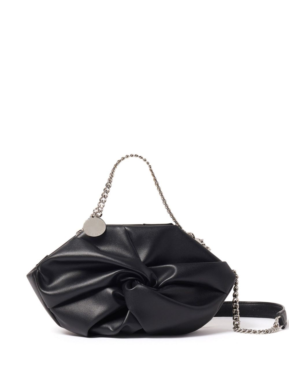 Shop Stella Mccartney Knotted Shoulder Bag In Black  