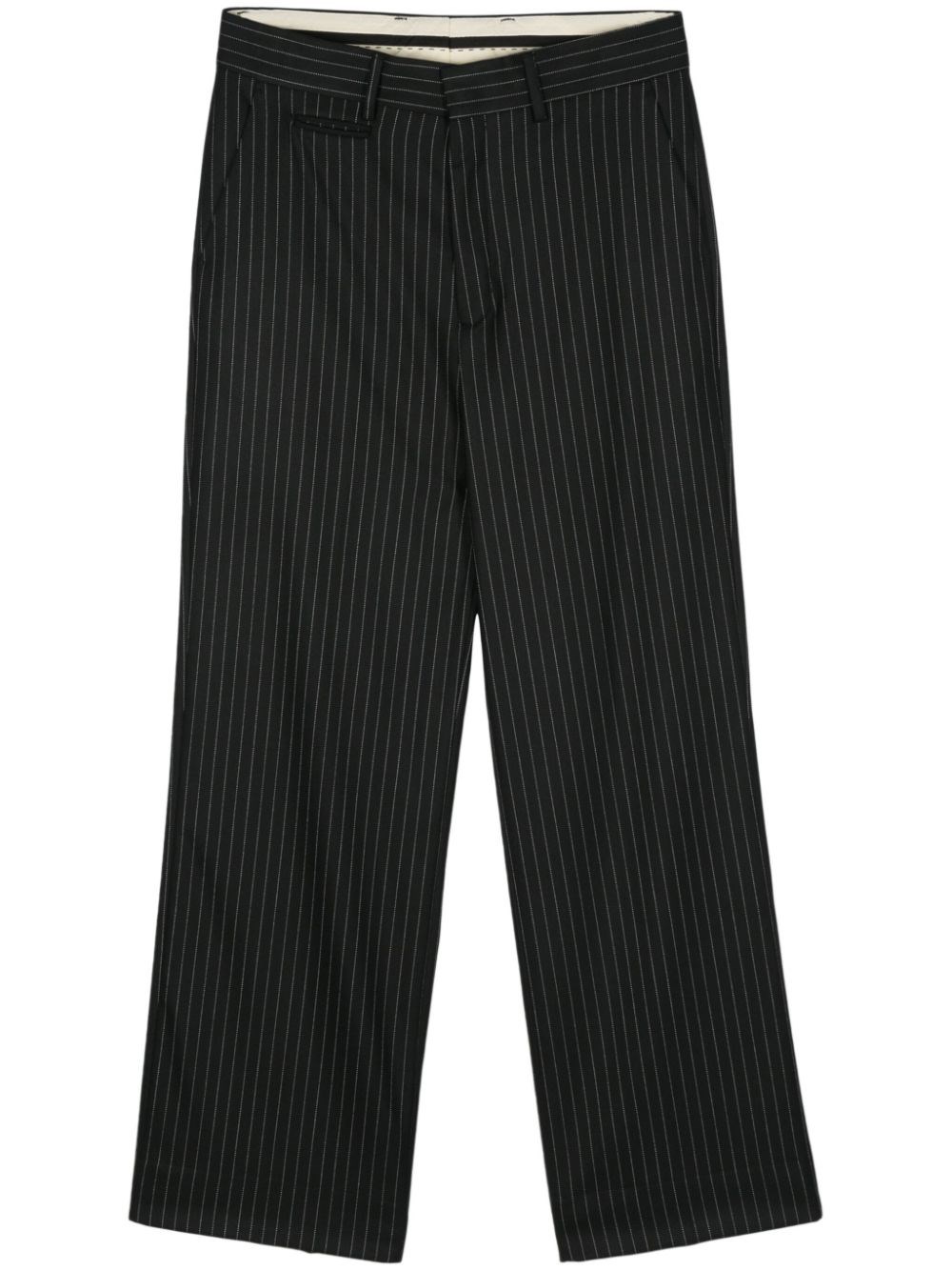 Shop Canaku Pinstripe Pants In Black  