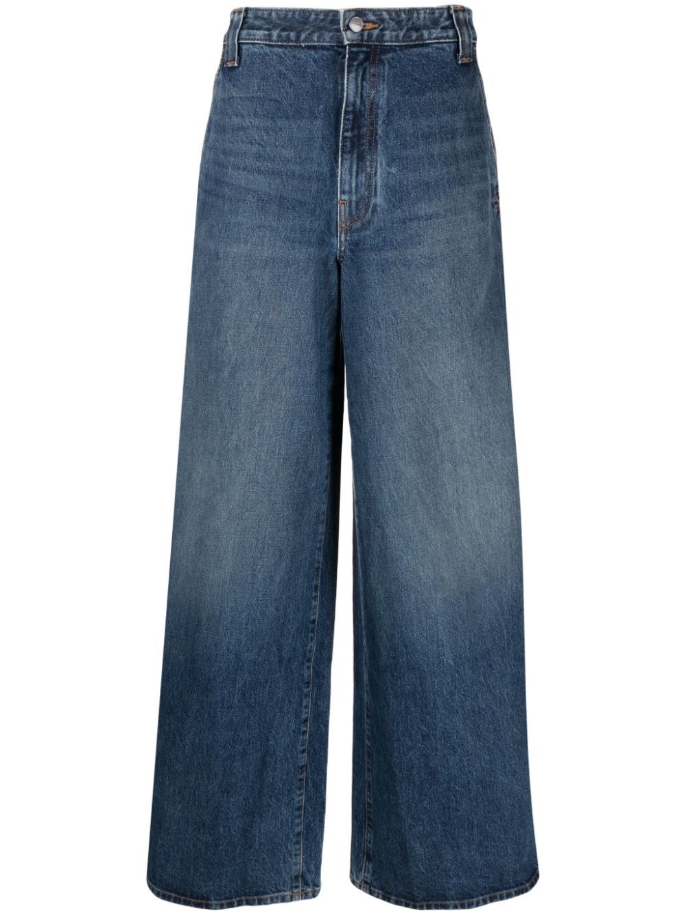 Shop Khaite Wide-leg Jeans In Blue