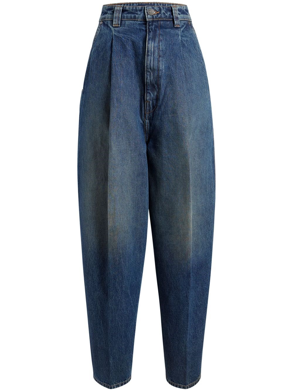 Shop Khaite High-waisted Jeans In Blue