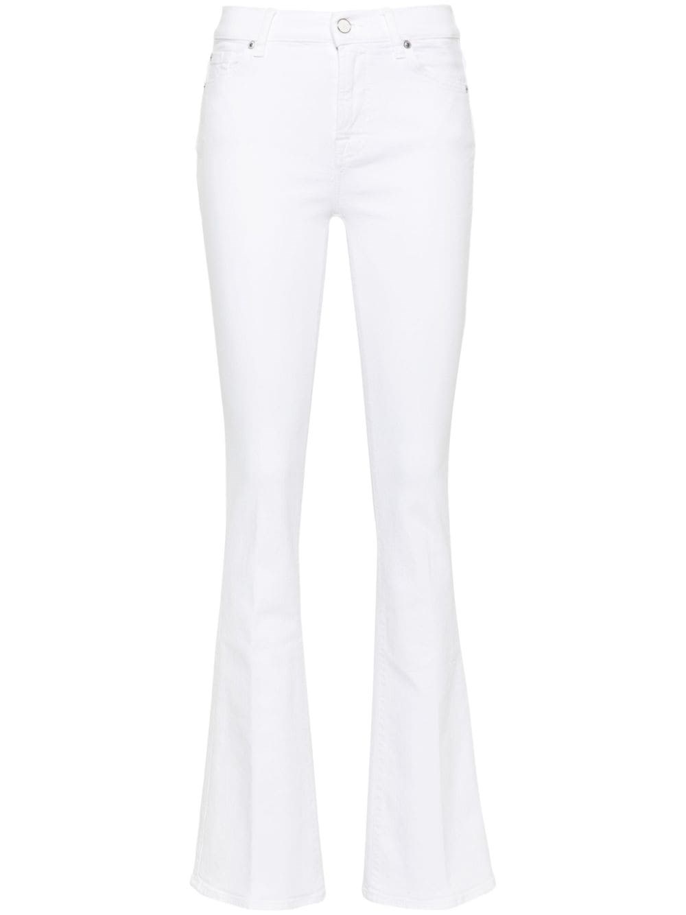 Shop 7 For All Mankind Flare Jeans In White