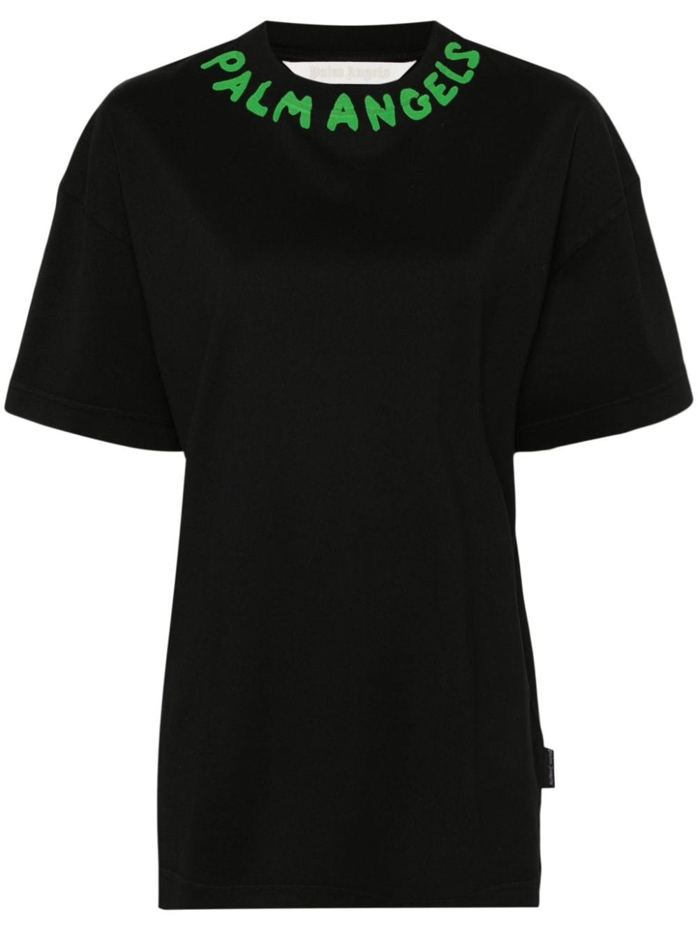 Shop Palm Angels T-shirt Con Logo In Black  