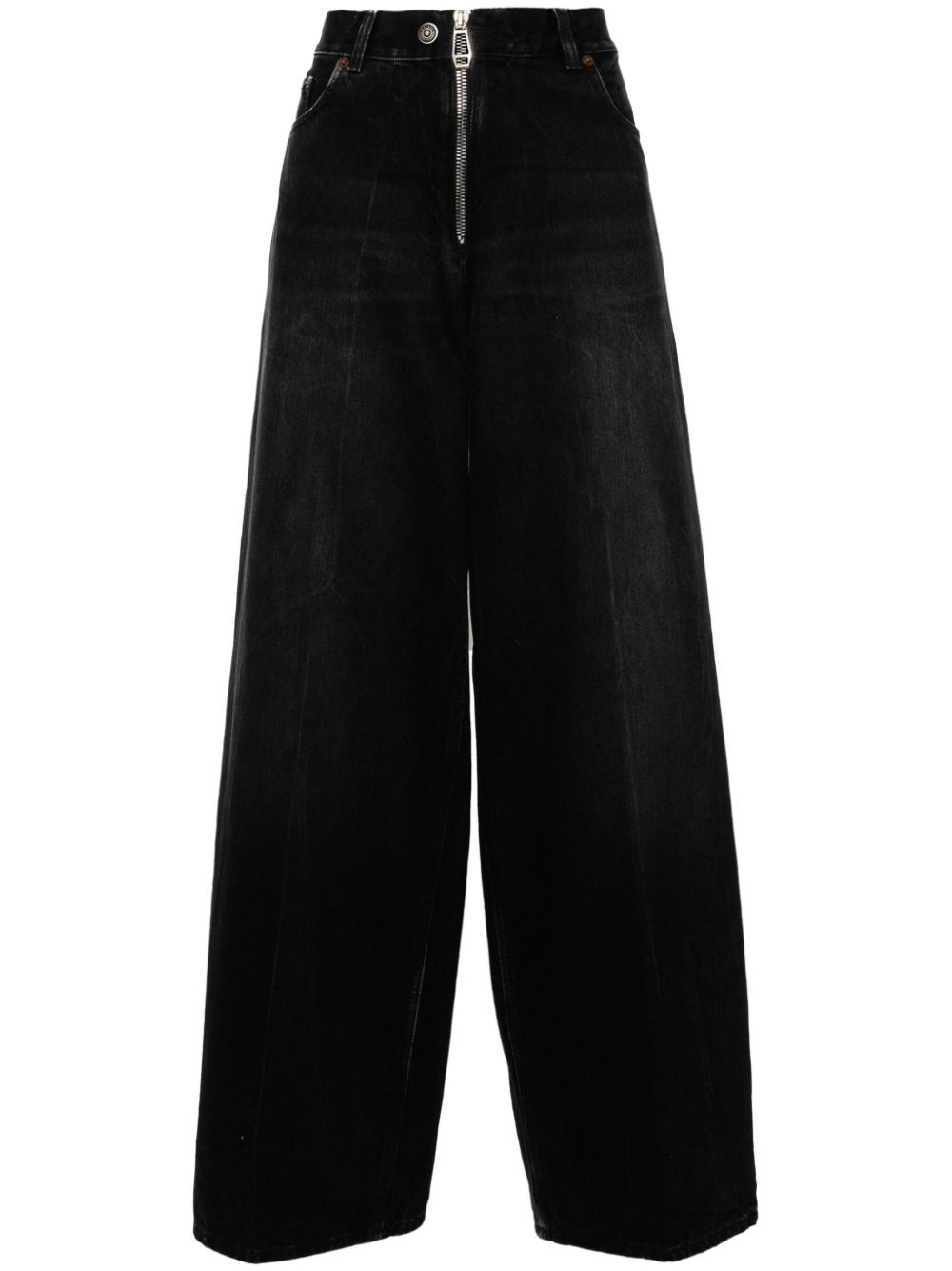 Shop Haikure Wide-leg Jeans In Black  