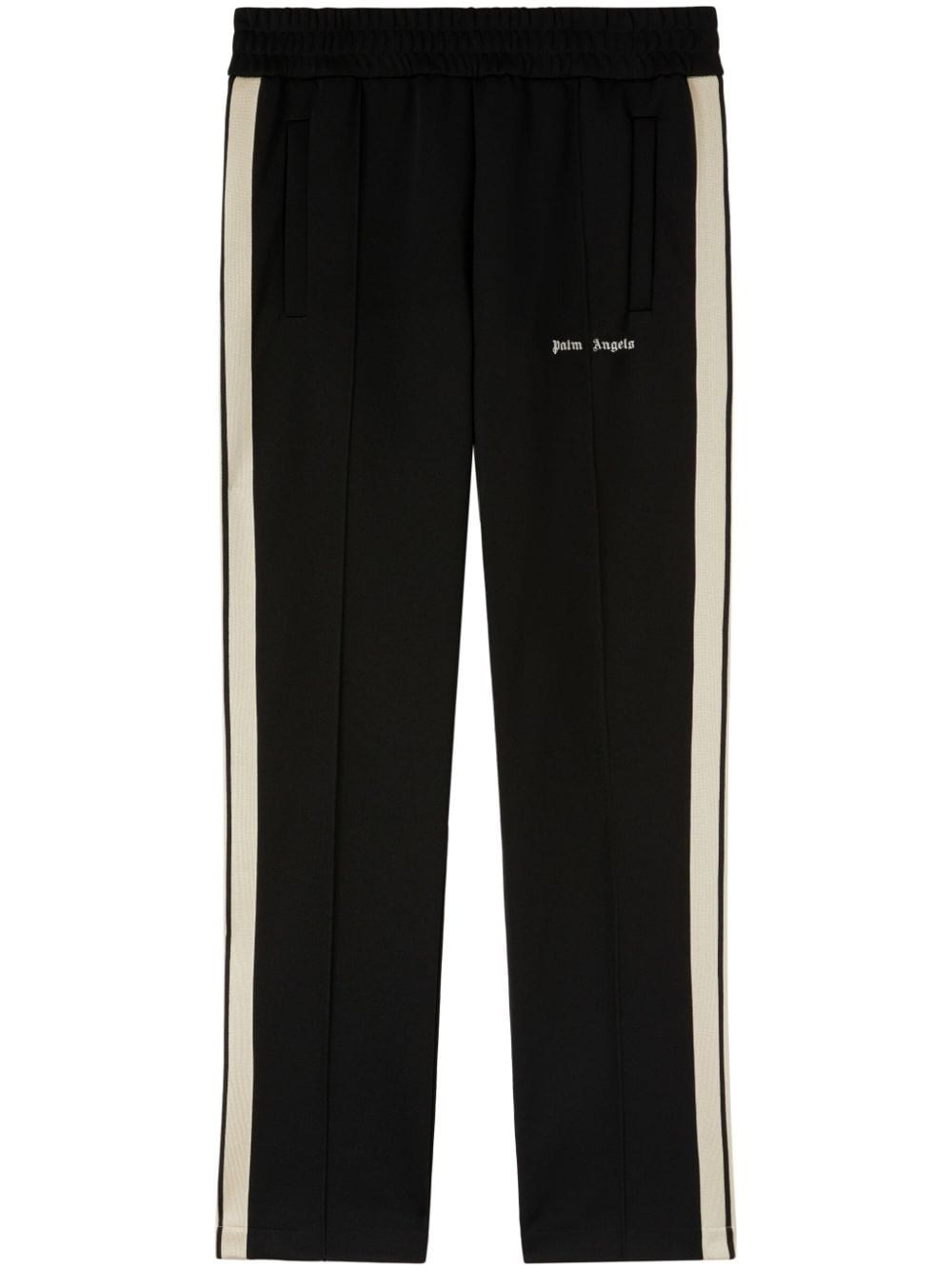 Shop Palm Angels Logo Track Pants In ブラック