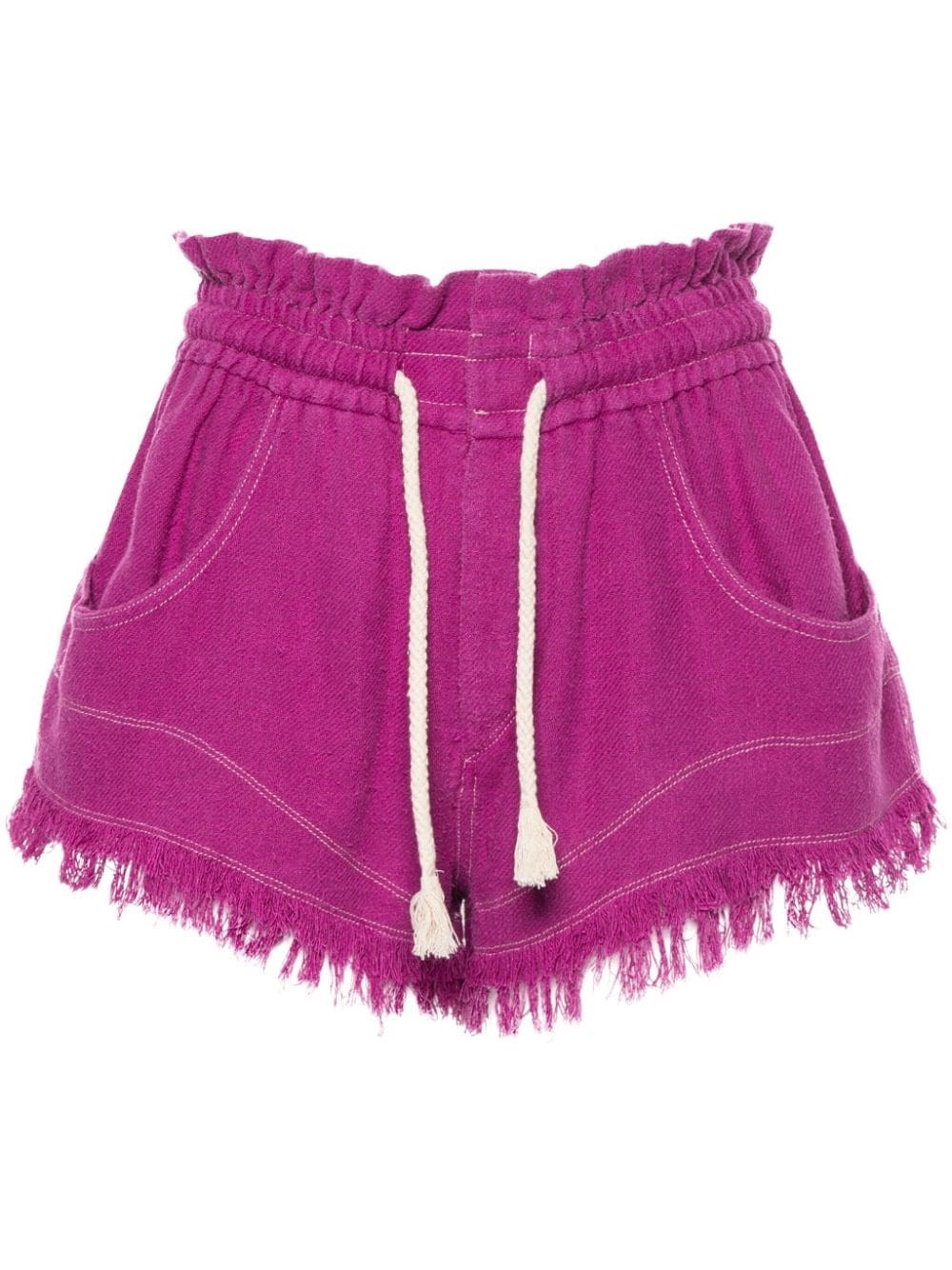 Marant Etoile Talapiz Silk Shorts In Purple