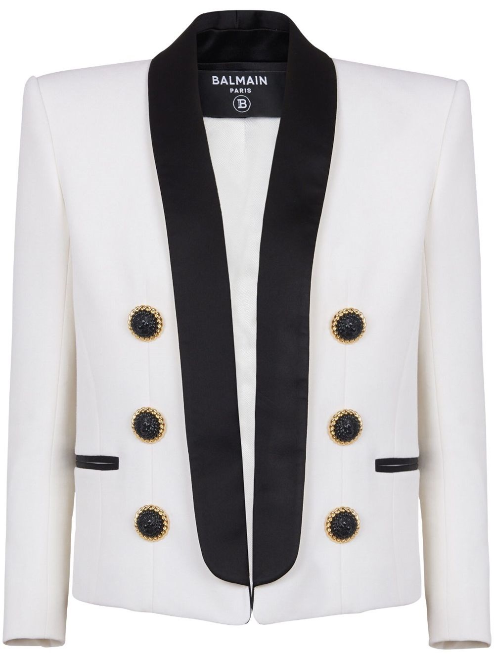 Balmain Long-sleeved Casual Jacket In White